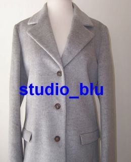 Jil Sander Grey Wool Angora Cashmere Button Coat 38 6
