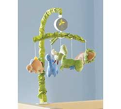Green, Brown and Blue Dinosaurs Baby Boys Nursery Crib T Rex Musical