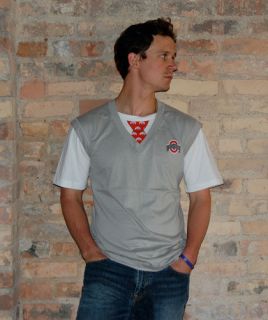 Ohio State Tressel Sweater Vest Shirt Men Women Costume