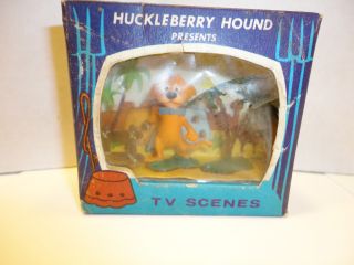 Vintage Huckleberry Hound MR JINKS TV Tinykins TV Scenes Boxed Marx