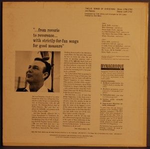 Jim Reeves Twelve Songs of Christmas LP RCA VG 1963