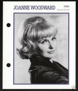 Joanne Woodward Atlas Movie Star Picture Biography Card