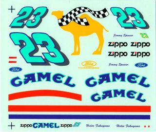  Car Sticker with Camel 23 Zippo Ford Jimmy Spencer Decal Lot 1