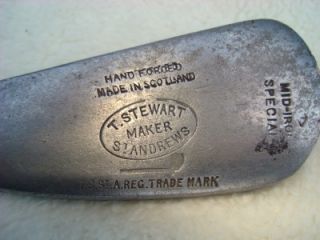 Stewart St Andrews Mid Iron Special Wood Shaft Club Made in Scotland