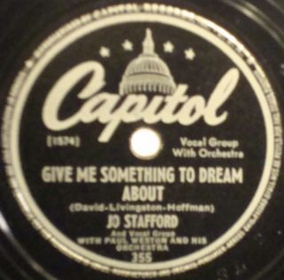 Jo Stafford Give Me Something to Dream Capitol 78 355