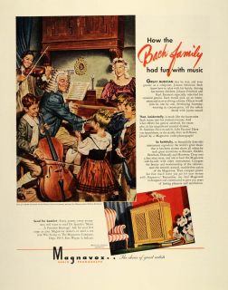  Magnavox Radio Phonograph Johann Sebastian Bach   ORIGINAL ADVERTISING
