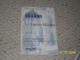 German Requiem Op 45 by Johannes Brahms German English Kalmus Vocal
