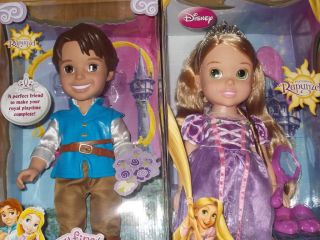  First Disney Princess Tangled RAPUNZEL & FLYNN RIDER 15 Toddler Dolls