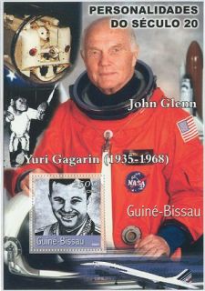 Guinea Bissau John Glenn Astronaut Space Mint Stamp s s GB1517