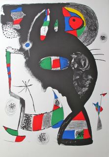 Joan Miro 1977 Lithograph 42 Rue Blomet Edition 1 100
