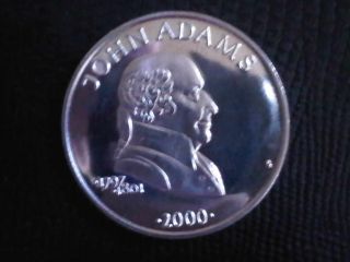 John Adams Republic Of Liberia 2000 Five Dollars Presidential Series