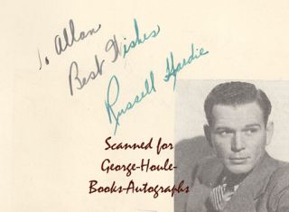 Russell Hardie John Payne Autographs 1940
