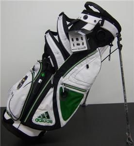 Adidas Strike AG 2012 Golf Stand Bag Wht Blk Grn Joe Walsh New