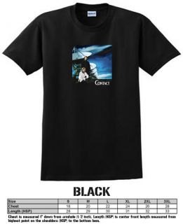 Contact Jodie Foster Alien Movie Black T Shirt