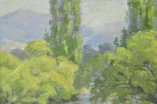 Audrey C Snell Quiet Stream Australian Landscape Oil Painting 1965