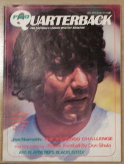 Joe Namath Jets 1972 Pro Quarterback Magazine No Label