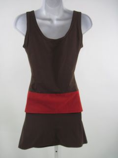 John Bartlett Brown Red Tank Top Skirt Outfit Sz 44