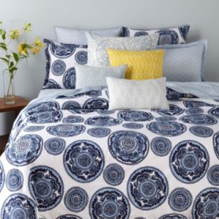John Robshaw Textiles Bombay Queen Duvet Cover Blue White $375 00