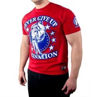 John Cena Red Persevere WWE Authentic T Shirt Official Licensed Brand