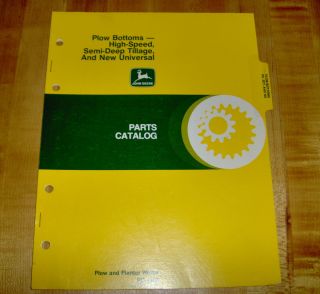 John Deere Plow Bottoms Parts Catalog Manual Universal High Speed Semi