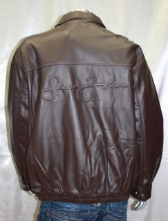 Sean John Brown Jacket 100 Genuine Leather