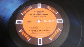 John Coltrane LP Coltrane Live Record Village Vanguard Impulse Mono