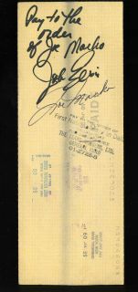 John Ellis Signed MLBPA Check 1981 Texas Rangers Autograph