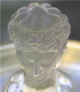 Antique EAPG Duncan 3 Three Face Graces Compote Flint Glass Figural