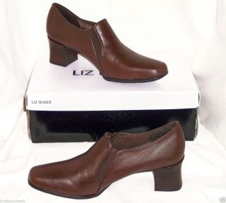 Womens J C Penney Liz Baker Leather Slip on Slippers Marilyn Brown  