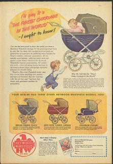 The finest carriage in the world Heywood Wakefield Baby Carriage ad 1947  