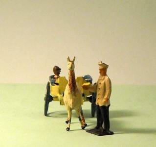 Vintage Lead 1930s Llama or Governess Cart Taylor and Barrett Britains Era  