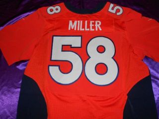 Von Miller 2012 Broncos on Field Sewn Jersey 0 48 XL  