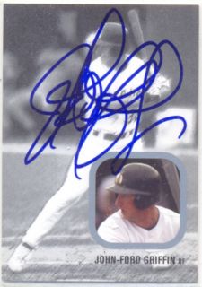 John Ford Griffin New York Yankee Signed Card Blue Jay  