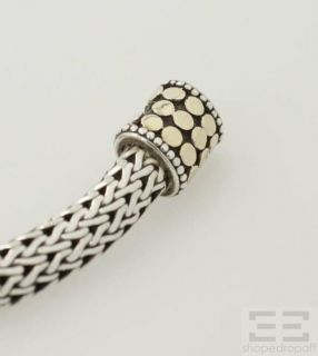 John Hardy Sterling Silver 18K Gold Woven Bracelet Dot Collection  
