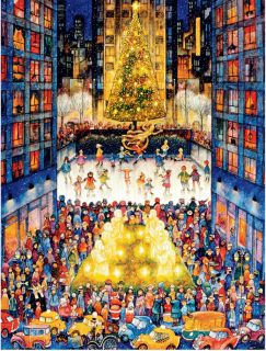 Holiday NYC Ceaco Holiday Fun 750 Piece Jigsaw Puzzle by Artist Bill Bell  