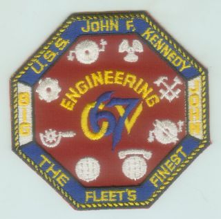 Early 1970s US Navy USS John F Kennedy CV 67 Engineering Division Patch  