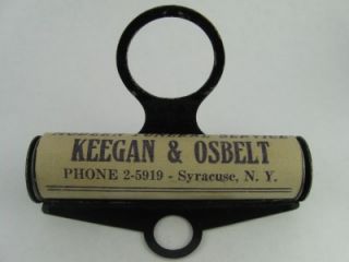 Early 1900's Keegan Osbelt Syracuse NY Candlestick Telephone Window Shade Ad  
