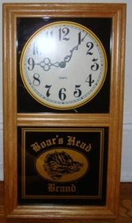 Boars Head Brand Deli Meat Advertising Logo Clock Works Promotional Ad Meats  