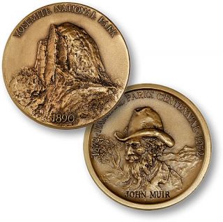 Yosemite National Park John Muir Bronze Challenge Coin  