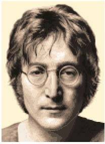 John Lennon Complete Counted Cross Stitch Kit Beatles  