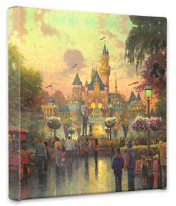 Disneyland 50th Anniversary Gallery Wrapped Thomas Kinkade New  