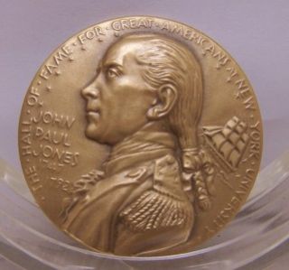 JOHN PAUL JONES Medallic Art Hall of Fame for Great Americans at NYU Bronze  