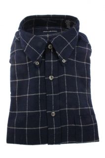 John Ashford NEW Navy Cotton Flannel Plaid Button Down Shirt XL BHFO  