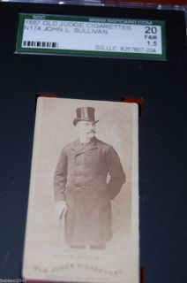 1887 N174 Old Judge John Sullivan with Top Hat Just Back from Grading  