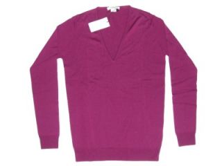 John Smedley Imperial Purple Fine Knit Merino Wool Low V Neck Pullover Jumper S  
