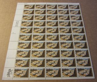 Old 1969 Full Sheet 50 John Wesley Powell U s 6 Cent Stamps MNH 1374  