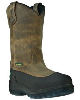 Mens John Deere Work Boots WCT Waterproof Steel Toe D M Dark Brown JD4692  