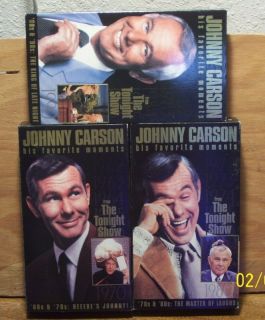 Johnny Carson His Favorite Moments VHS 3 Tape Set  