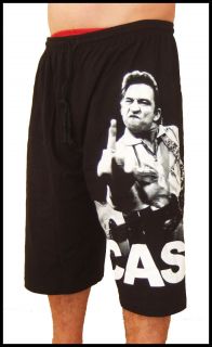 Johnny Cash The Man in Black T Shirt Shorts  