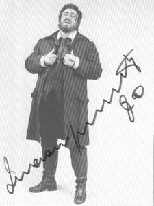 OPERA Luciano Pavarotti Cavaradossi Autographed Postcard  